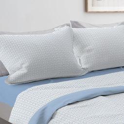 Fleece Dekbedovertrekset met Geruite Print - Wit, Grijs & Beige - 2-Persoonsbed