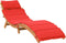 vidaXL - Ligbed - met - kussen - massief - acaciahout - rood
