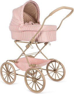 Konges Sløjd Poppenwagen/Doll Pram Vintage - Opvouwbaar - Powder Pink Check