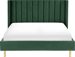 VILLETTE - Tweepersoonsbed - Donkergroen - 160 x 200 cm - Fluweel