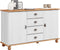 vidaXL - Dressoir - 'ASKIM'Wit - 133,5x40x79 - cm - Massief - Vurenhout