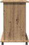 vidaXL - Computerbureau - 80x50x75 - cm - bewerkt - hout - artisanaal - eikenkleur