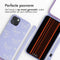 imoshion Hoesje Geschikt voor iPhone 15 Plus Hoesje Met Koord - imoshion Siliconen design hoesje met koord - Meerkleurig / Butterfly