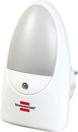 Brennenstuhl Led-oriëntatielicht/nachtlampje met schemersensor voor het stopcontact (zacht en onopvallend licht, met 2 leds) wit