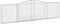 vidaXL - Schanskorven - 8 - st - gewelfd - 400x30x100/120 - cm - ijzer
