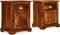 vidaXL - Nachtkastjes - 2 - st - 40x30x50 - massief - sheeshamhout