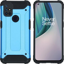 iMoshion Hoesje Geschikt voor OnePlus Nord N10 5G Hoesje - iMoshion Rugged Xtreme Backcover - Lichtblauw