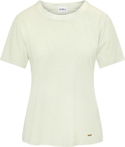 CYELL SATIN SOLIDS - Shirt Korte Mouw - Lichtgroen - Maat 36