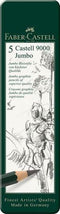 Faber-Castell grafietpotlood set - serie 9000 Jumbo - bliketui a 5 stuks - FC-119305