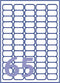 Avery L7651-100 - Mini-etiketten voor laserprinters - QuickPEEL functie (100 stuks)