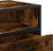 vidaXL - Tv-meubel - 100x34,5x40 - cm - bewerkt - hout - metaal - gerookt - eikenkleur