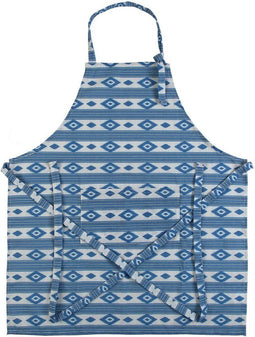 Schort Versa Manacor Blauw Textiel 80 x 70 cm