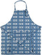 Schort Versa Manacor Blauw Textiel 80 x 70 cm