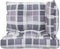 vidaXL - Palletkussens - 3 - st - stof - ruitpatroon - grijs