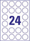Avery Zweckform L7780-25 - Folie-etiketten Ø 40 mm - 600 stuks permanent hechtend (600 stuks)