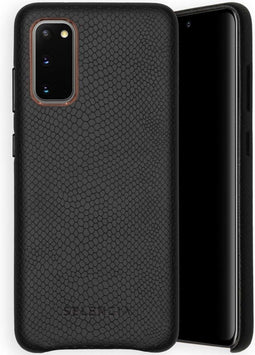 Selencia Hoesje Geschikt voor Samsung Galaxy S20 Hoesje - Selencia Gaia Slang Backcover - Zwart
