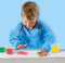 SES Creative - My First - Vingerverf set met Kliederschort - 4 kleuren Vingerverf (4x110ml) met Verfschort en Papier - Goed Uitwasbaar – Glutenvrij – Speelgoed 1 tot 4 jaar