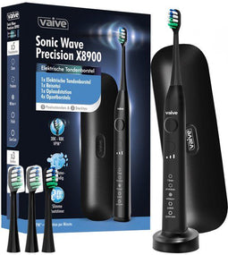 Vaive Sonic Wave Precision X8900 - Elektrische Tandenborstel - 48000 VPM 5 Standen 3 Niveaus 4 Borstelkoppen