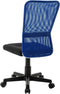 vidaXL - Kantoorstoel - 44x52x100 - cm - mesh - stof - zwart - en - blauw