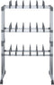 vidaXL - Schoenenrek - met - wieltjes - 66x27x100 - cm - zilverkleurig