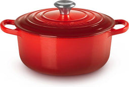 Le Creuset Braadpan Signature - Gietijzeren Braadpan - Ø 22 cm / 3,3 Liter - Kersenrood