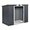 Juskys Metalen tuinhuis M - 213 × 130 × 173 cm - Dubbele schuifdeur - Antraciet