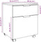 vidaXL - Dossierkast - verrijdbaar - 45x38x54cm - bewerkt - hout - oud - houtkleurig