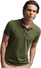 Superdry Heren - Klassiek piqué poloshirt - 100% biologisch katoen - Donkergroen