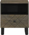 vidaXL - Nachtkastje - 40x33x46 - cm - massief - mangohout - zwart