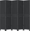 vidaXL - Kamerscherm - met - 5 - panelen - massief - paulowniahout - zwart