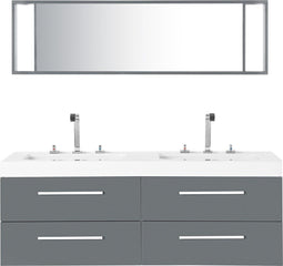 Beliani MALAGA - Badkamermeubel - Grijs - MDF