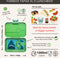 Yumbox Tapas XL - lekvrije Bento box lunchbox - 4 vakken - Jurassic Green / Shark tray
