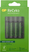 GP ReCyko M451 - Snellader voor 4 AA/AAA batterijen - Inclusief 4 oplaadbare AA-batterijen (2600 mAh)