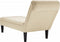 vidaXL - Chaise - longue - met - kussen - en - rechterarmleuning - stof - crèmekleurig