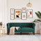 vidaXL - Tweezitsbank - Chesterfield-stijl - stof - donkergroen