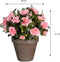 Mica Decorations Azalea - Kunstplant - 31 cm - Perzik oranje