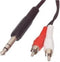 Nedis Stereo-Audiokabel - 6,35 mm Male - 2x RCA Male - Vernikkeld - 2.00 m - Rond - Polybag