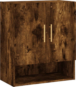 vidaXL - Wandkast - 60x31x70 - cm - bewerkt - hout - gerookt - eikenkleurig