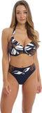 Fantasie Lake Orta - UW Halter Bikini Top - Flatteuze vorm en ondersteuning - Marine/Wit/Bruin