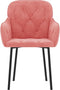 vidaXL - Eetkamerstoelen - 2 - st - fluweel - roze
