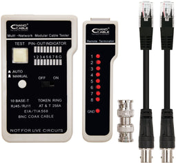 Nanocable 10.31.0303 - Netwerktester - STP/UTP met LED-indicator - Zwart/Wit