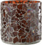J-Line windlicht Mozaiek - glas - bruin - large