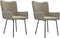 vidaXL - Eetkamerstoelen - 2 - st - fluweel - lichtgrijs