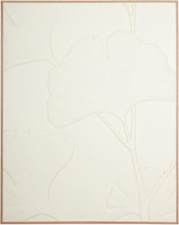 MUST Living Wall Panel Japanese Ginko Leaf,127x102x4 cm, white banana bark