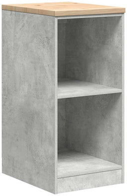 vidaXL - Garagekast - 40x51x85 - cm - massief - grenenhout - betongrijs