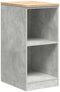 vidaXL - Garagekast - 40x51x85 - cm - massief - grenenhout - betongrijs