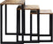 Industriële Bijzettafel Set van 3 - Ruimtebesparend - Zwart-Bruin (set van 3)