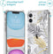 iMoshion Hoesje Geschikt voor iPhone 12 Mini Hoesje Met Koord - iMoshion Design Hoesje met Koord - Goud / Zwart / Transparant / Glamour Botanic