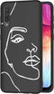 iMoshion Hoesje Geschikt voor Samsung Galaxy A30s / A50 Hoesje Siliconen - iMoshion Design hoesje - Wit / Zwart / Line Art Woman White