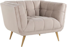 Richmond Fauteuil Huxley Khaki Velvet / Brushed Goud